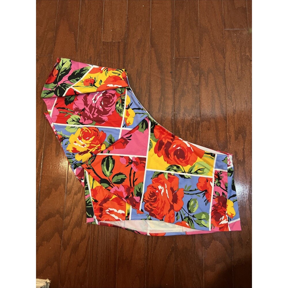 New York & Co Small Floral‎ One Shoulder Farm Rio vibes Beautiful Bright Colors - Picture 2 of 11